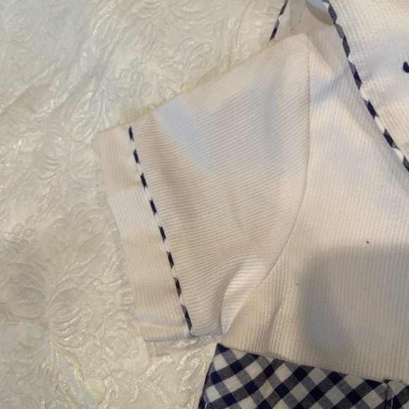 Checked Blue & White Sailor One piece suit - Picture 3 of 8